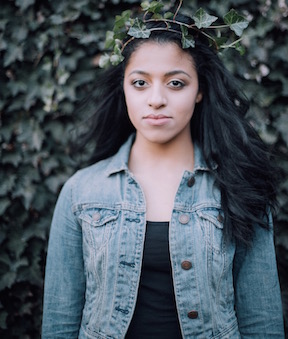 black girl ivy wreath unsplash denim jacket